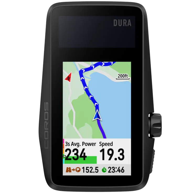 Coros Dura Solar GPS Bike Cyclocomputer (Black) | Cycling Gears Hub