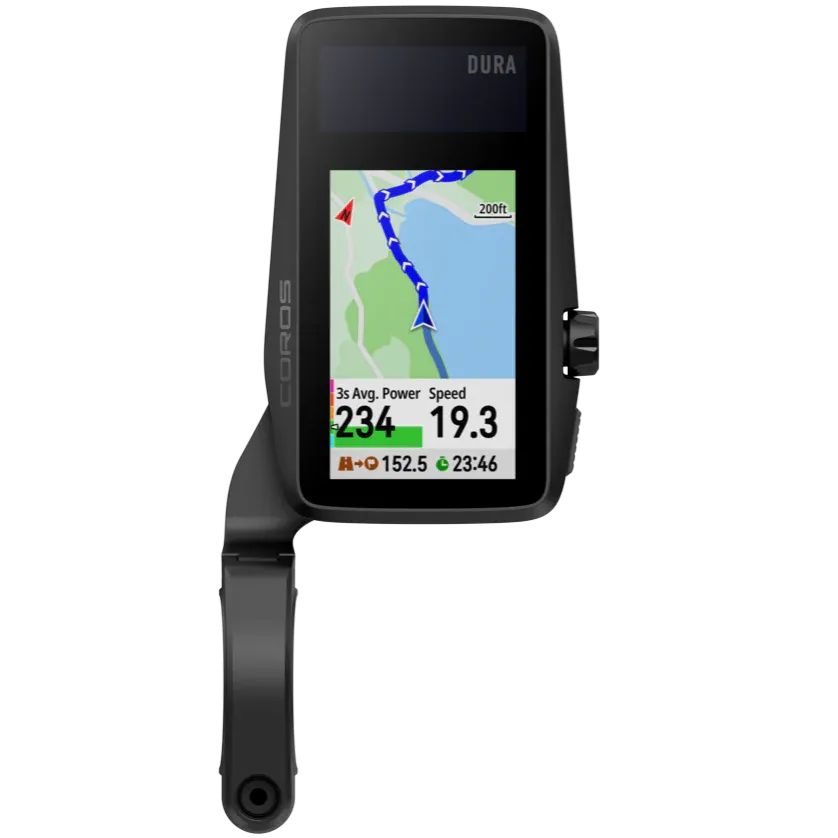Coros Dura Solar GPS Bike Cyclocomputer (Black) | Cycling Gears Hub