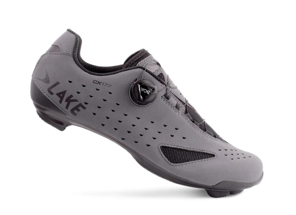 Lake CX177 Road Cycling Shoes (Grey/Black) | Cycling Gears Hub