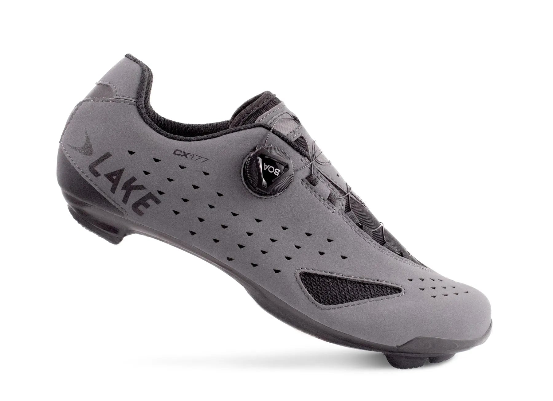 Lake CX177 Road Cycling Shoes (Grey/Black) | Cycling Gears Hub