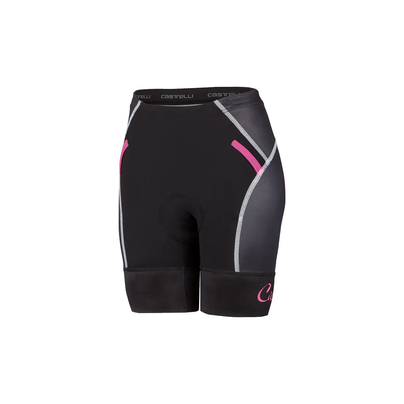 Castelli Free Women's Triathlon Shorts (Black/Pink Fluo) | Cycling Gears Hub