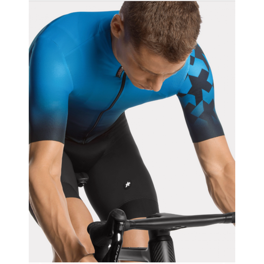 Assos Equipe RS S9 Targa Mens Cycling Jersey (Stone Blue) | Cycling Gears Hub