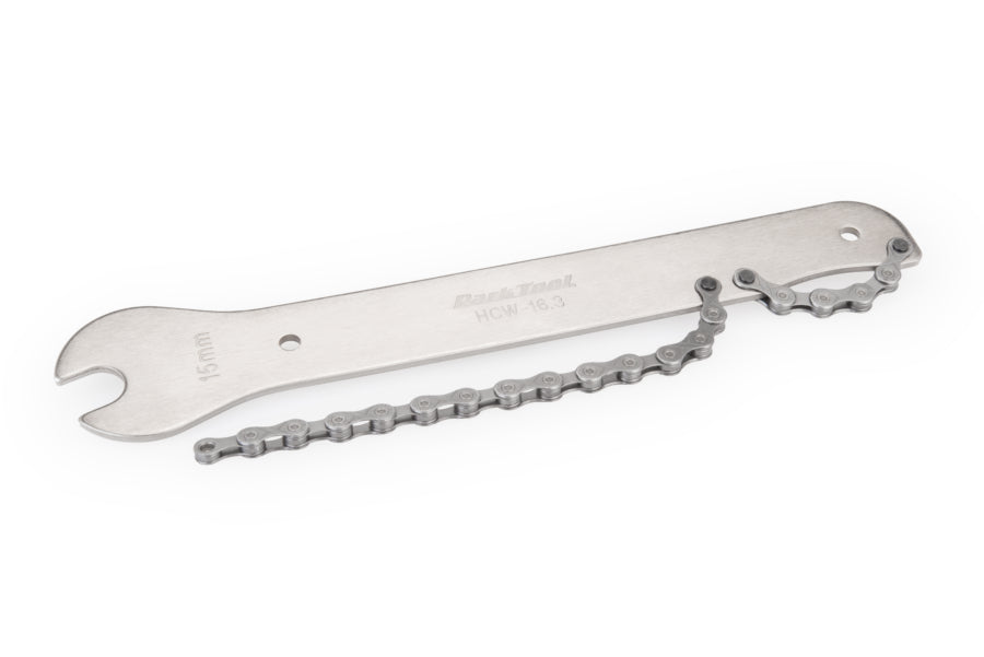 Park Tool HCW-16.3 Chain Whip and Pedal Wrench - 2-in-1 Cassette and Pedal Tool