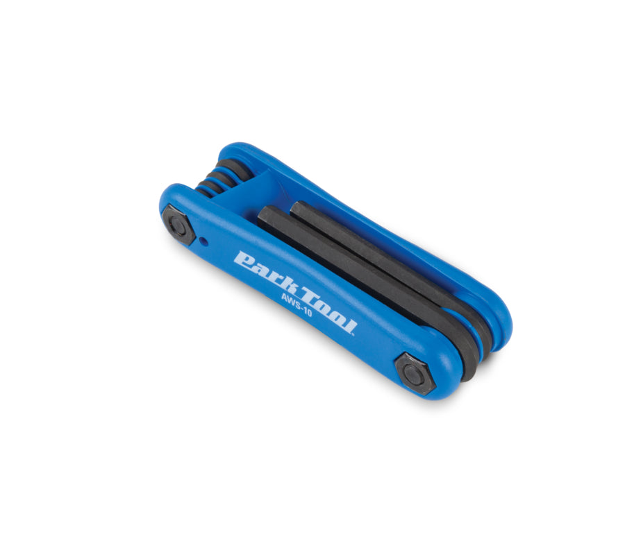 Park Tool AWS-10 Fold-Up Hex Wrench Set - 7 Piece Bicycle Allen Key Set 1.5mm to 6mm for Workshop and Trail Use