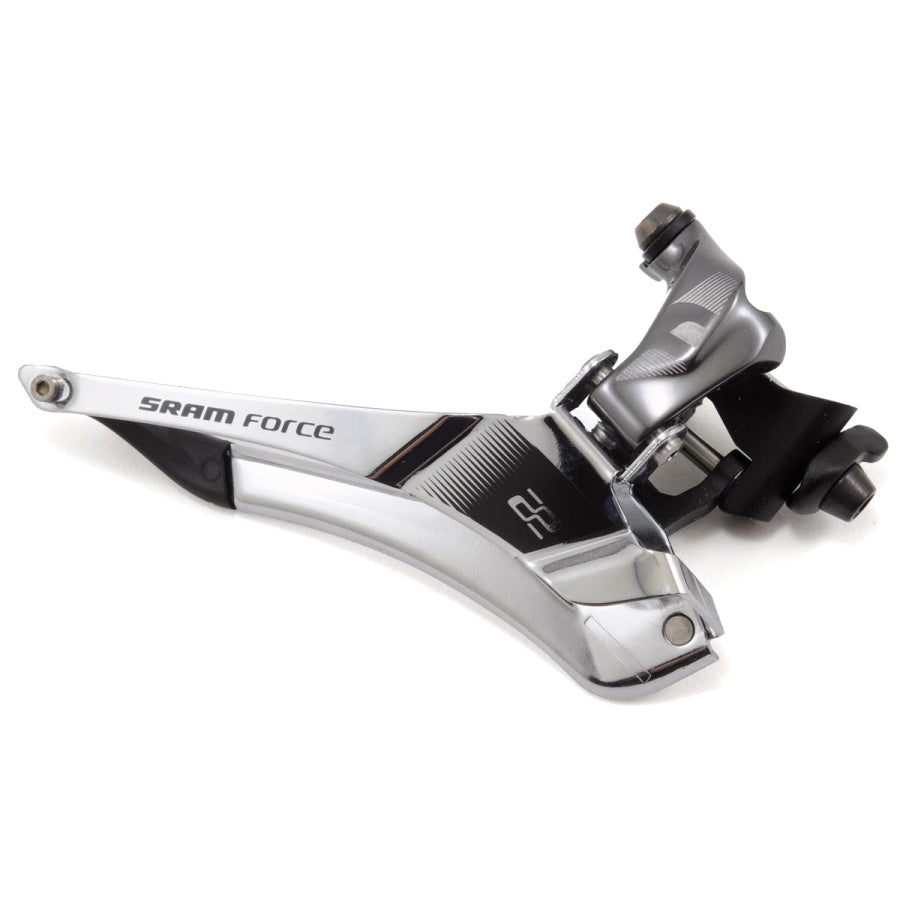 SRAM Force 22 Yaw Front Derailleur Braze-On with Chain Spotter Black | Cycling Gears Hub