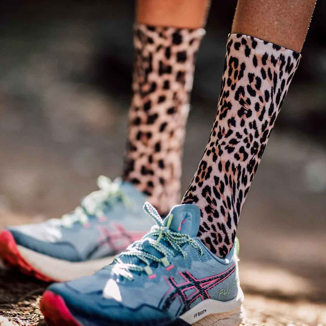 SOX Gold Leopard Casual Crew Socks – Bold Everyday Crew | Breathable Comfort & Stylish Animal Print