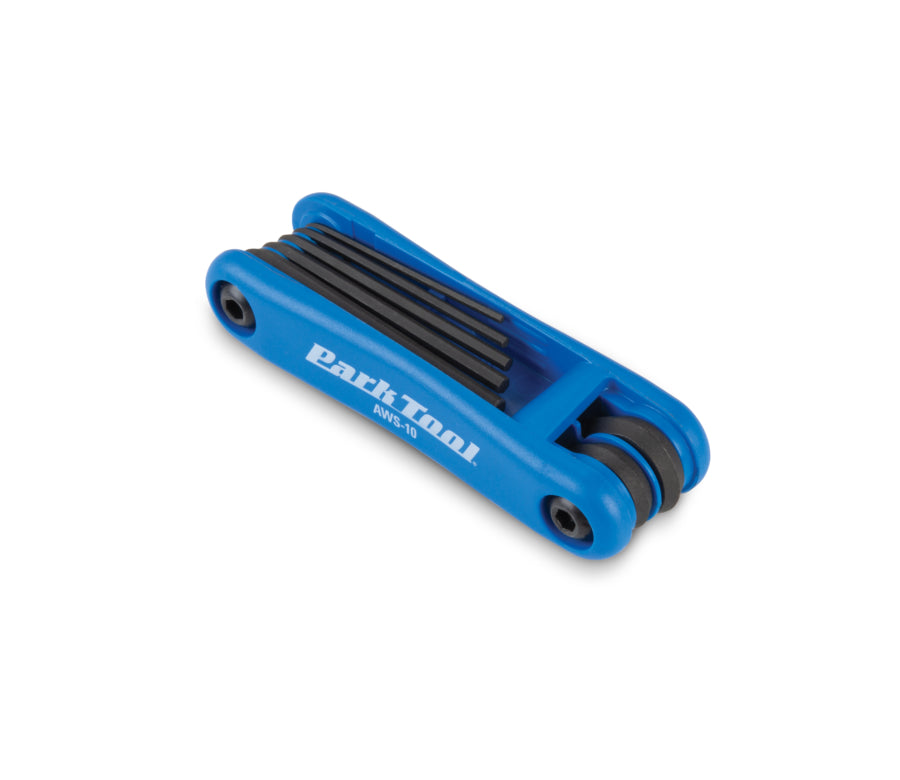 Park Tool AWS-10 Fold-Up Hex Wrench Set - 7 Piece Bicycle Allen Key Set 1.5mm to 6mm for Workshop and Trail Use