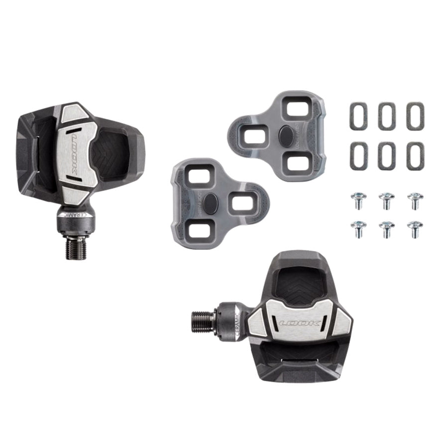 LOOK KEO Blade Ceramic Ti Road Pedals – Carbon | Titanium Axle | Ceramic Bearings | Cycling Gears Hub