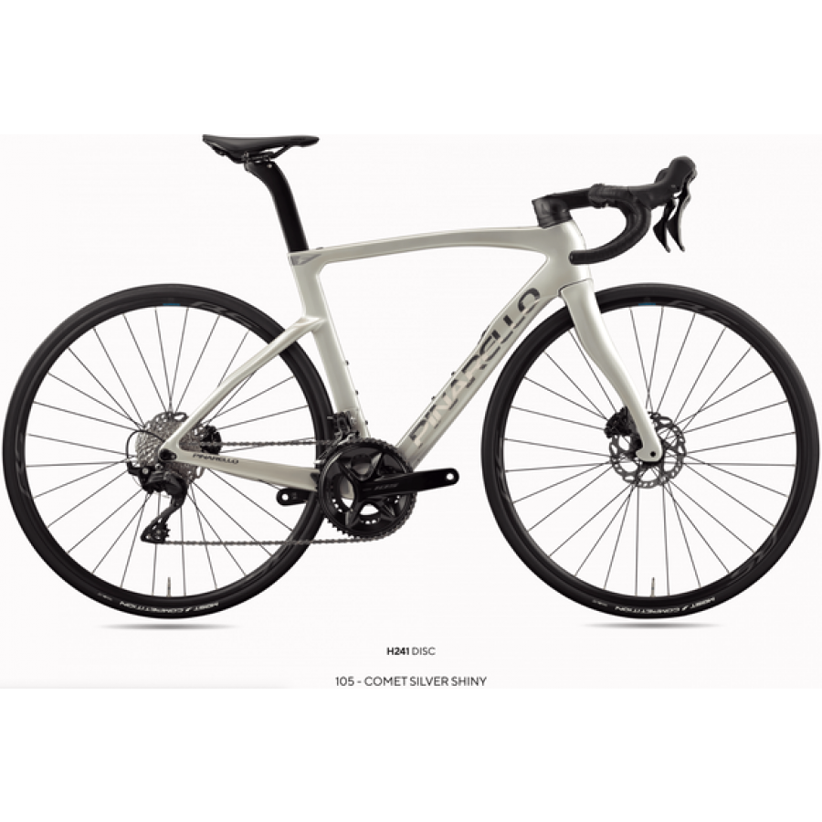 Pinarello F1 Disc –Comet Silver Shiny | Shimano 105 | Shimano RS171 700C | Cycling Gears Hub