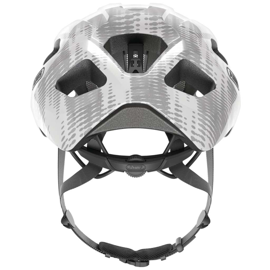 Abus Macator Road Cycling Helmet With Whiteand Silver Color | Cycling Gears Hub