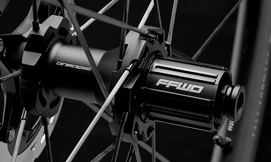 FFWD Raw 55 Carbon Tubeless Ready Disc Brake Wheelset (Creamic speed hub)- Shimano Color -Glossy Black| Cycling Gears Hub