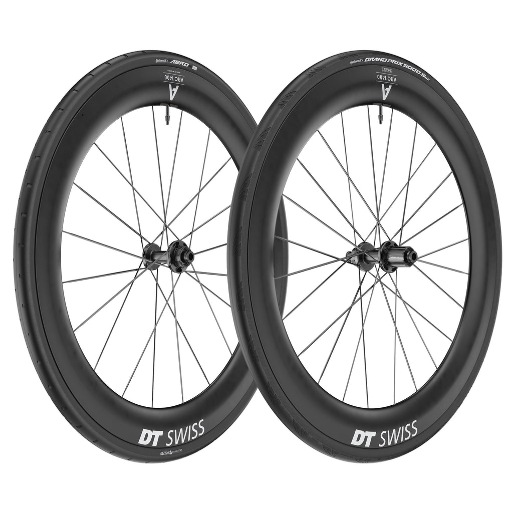 DT Swiss ARC 1400 DICUT DB 65mm Aero Road Carbon Wheels Shimano Hub Disc Brake