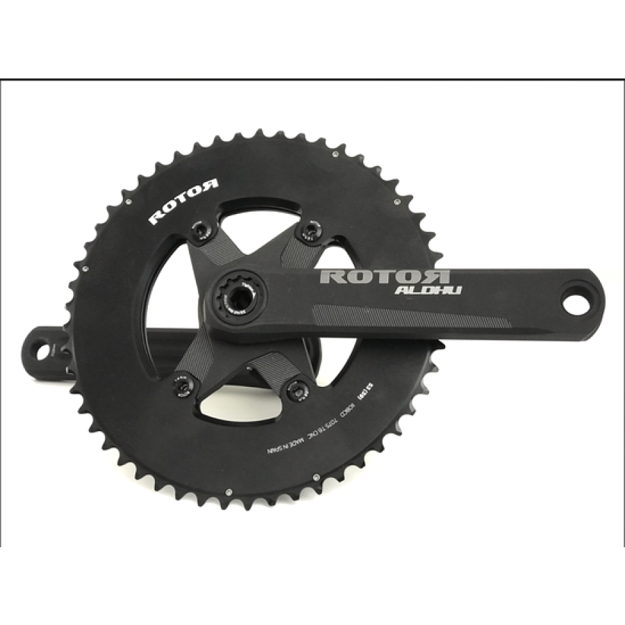ROTOR ALDHU24 Aero Crankset R52/36 170 and 172.5 mm – Black | Cycling Gears Hub