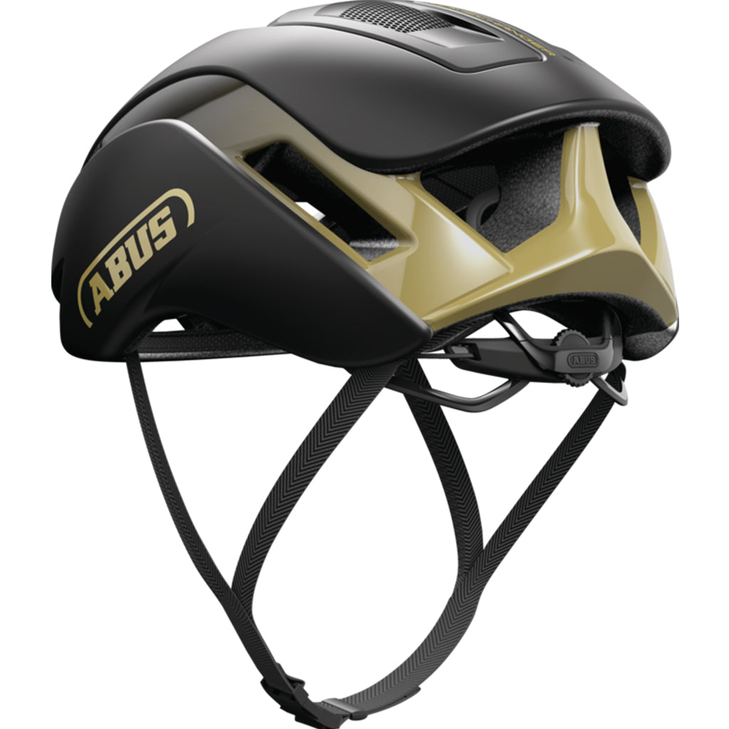 Abus GameChanger 2.0 Helmet – Black/Gold | Aerodynamic Pro Road Cycling Helmet