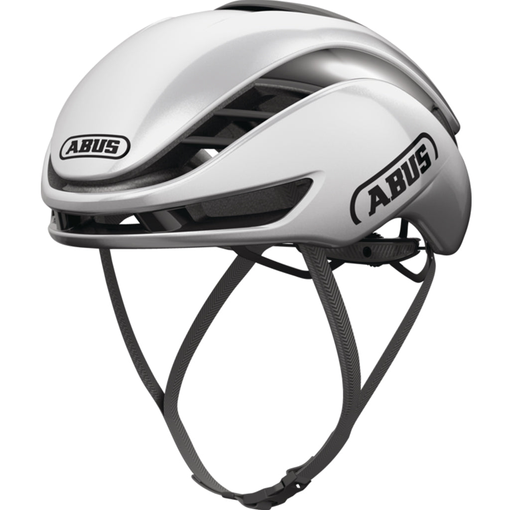 Abus Gamechanger 2.0 Aero Road Cycling Helmet (Gleam Silver) | Cycling Gears Hub