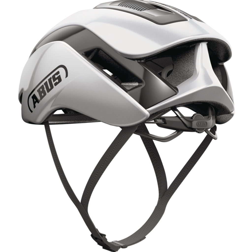 Abus Gamechanger 2.0 Aero Road Cycling Helmet (Gleam Silver) | Cycling Gears Hub