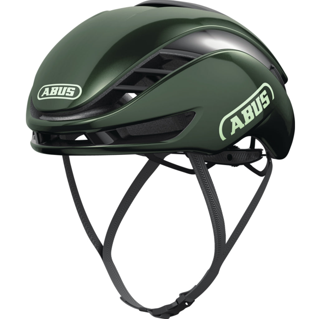 Abus Gamechanger 2.0 Aero Road Cycling Helmet (Moss Green) | Cycling Gears Hub