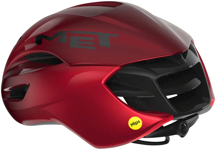 MET Manta MIPS Road Cycling Helmet (Matt Glossy/Red Metallic) | Cycling Gears Hub