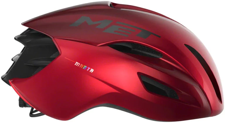 MET Manta MIPS Road Cycling Helmet (Matt Glossy/Red Metallic) | Cycling Gears Hub