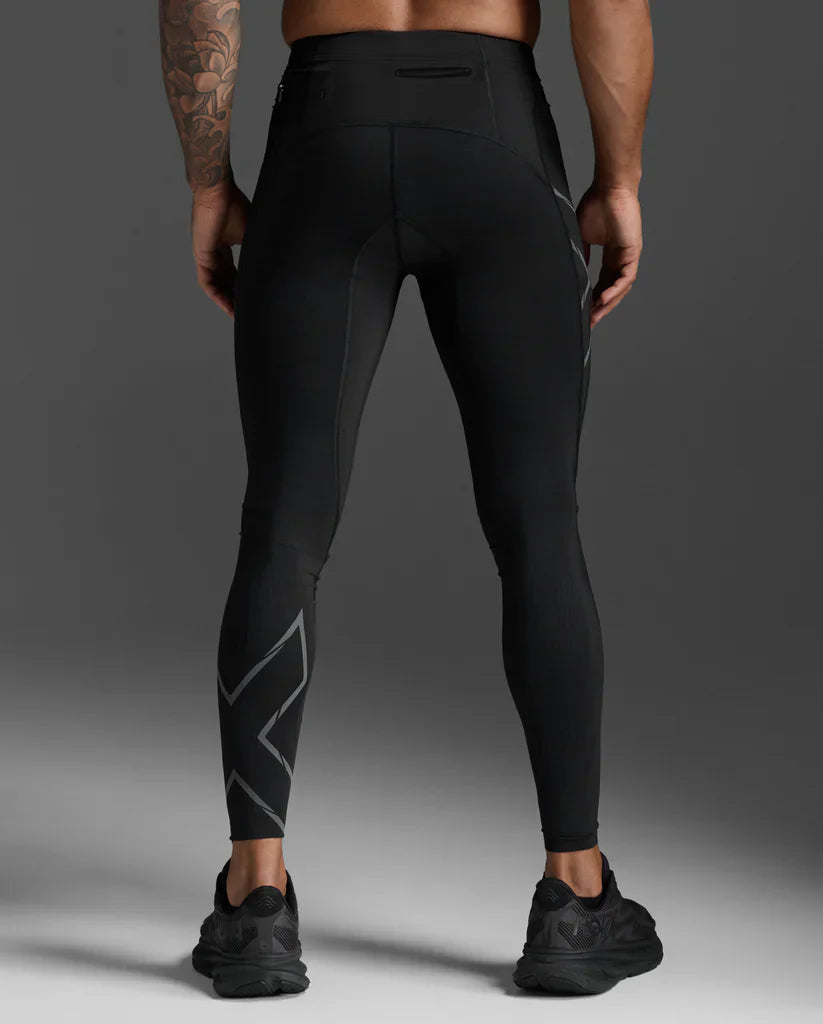 2XU MA5305B Light Speed Men's Compression Tights (Black/Black Reflective) | Cycling Gears Hub