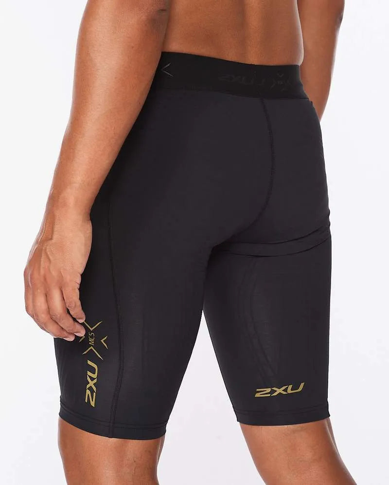 2XU MA5366B Force Men's Compression Shorts (Black/Gold) | Cycling Gears Hub