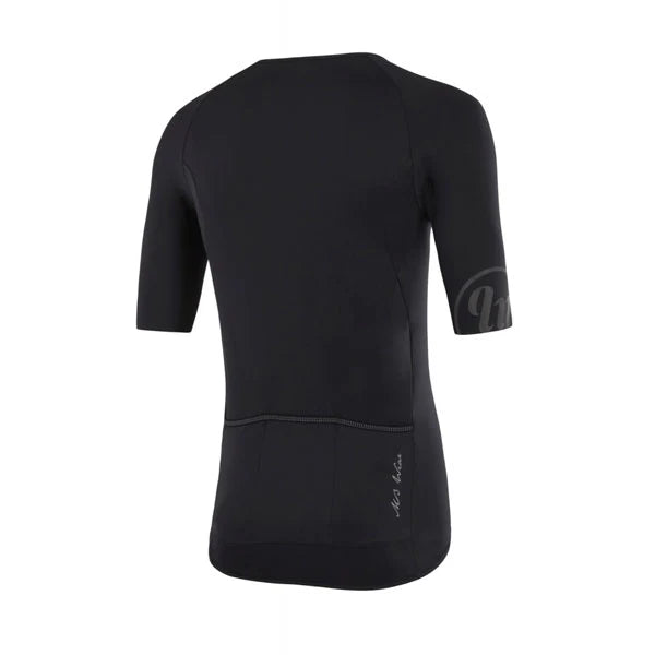 MB Wear Comfort Jersey – Black | Aerodynamic Fit, Raw-Cut Sleeves & YKK Zip (Mid-Season Cycling Gear)