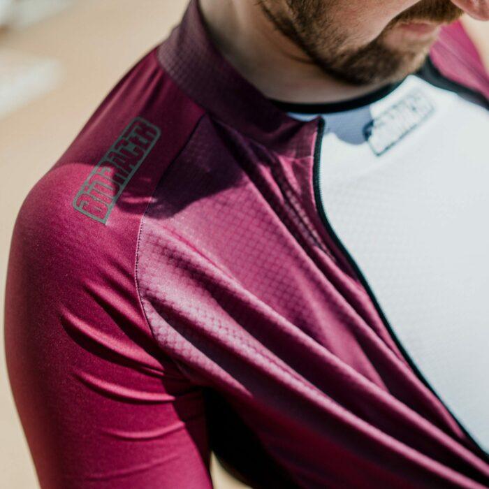 Bioracer Sprinter Coldblack Mens Cycling Jersey (Light Bordeaux) | Cycling Gears Hub