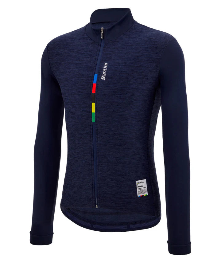SANTINI UCI OFF.PURE LS JERSEY-NAVY BLU FS-M