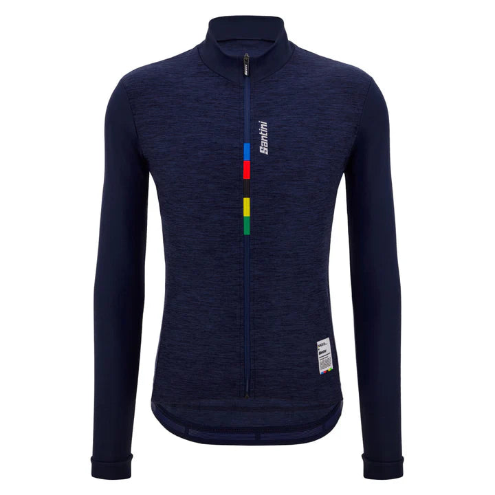 SANTINI UCI OFF.PURE LS JERSEY-NAVY BLU FS-M