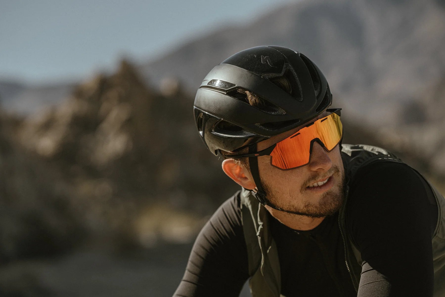 100% Hypercraft Sport Sunglasses – Smoke Lens & Matte Oxyfire Frame (Ultra-Light & UV400 Protection)