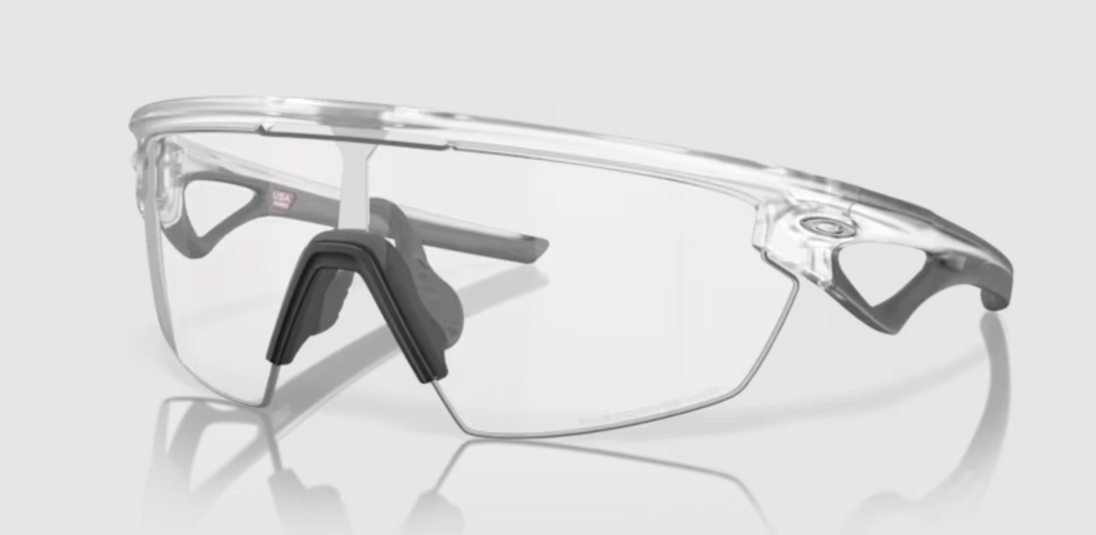 Oakley Sphaera Matte clear with photochromic lenses