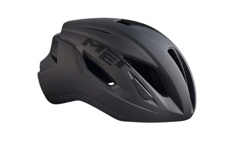 MET Strale Road Cycling Helmet (Black Matt Glossy) | Cycling Gears Hub