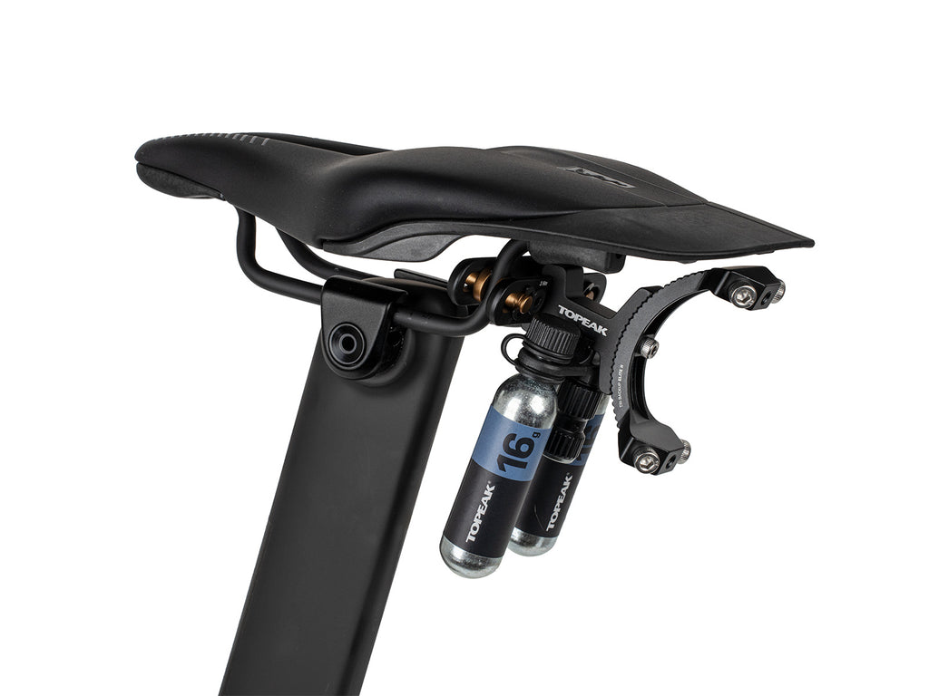 TOPEAK MOUNT TRI BACKUP ELITE2 WITH 1 NANO AIRBOOSTER & 2 PIECES 16G CO2 CARTRIDGE