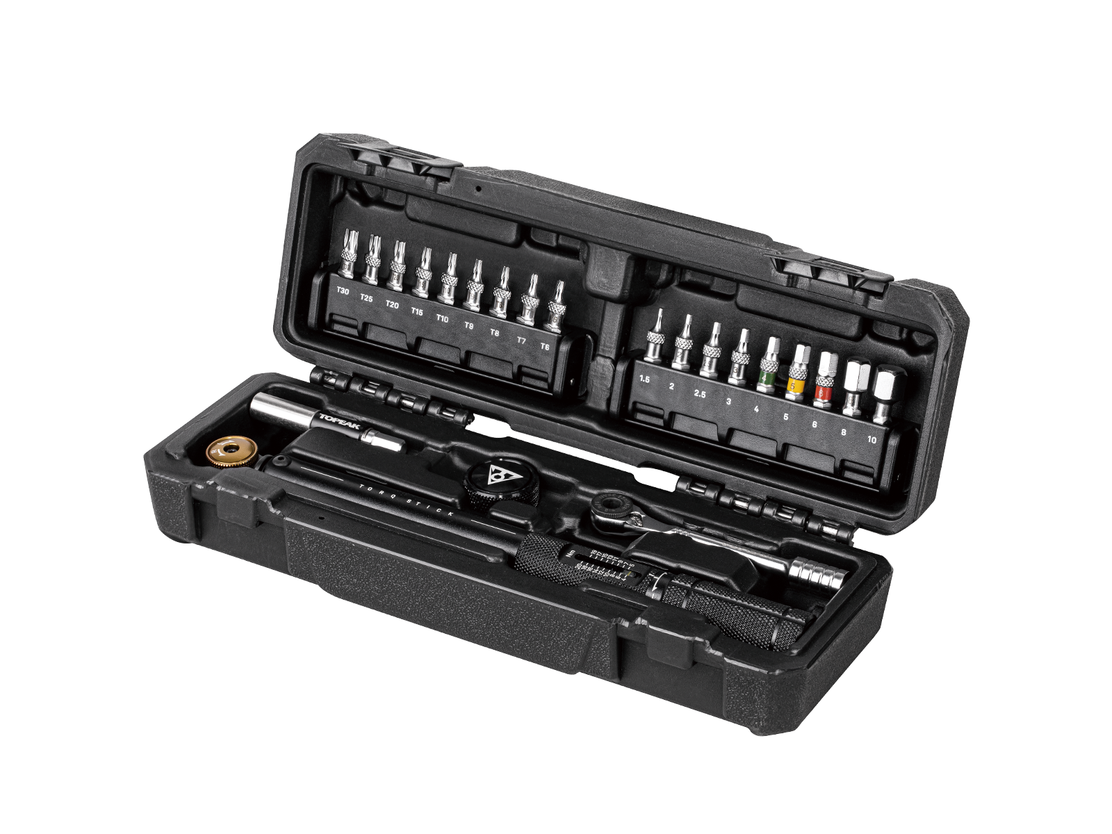 TOPEAK TOOL TORQ STICK PRO 4-20 NM WITH 18 TOOL BITS IN A BOX