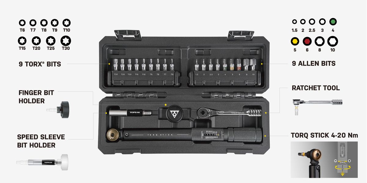 Topeak Workshop Tool Torq Stick Pro 4-20 Nm Torque Wrench