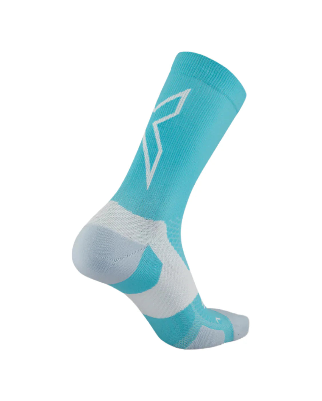 2XU UA7005E Vectr Light Cushion Crew Running Socks (Moonstone/Black) | Cycling Gears Hub