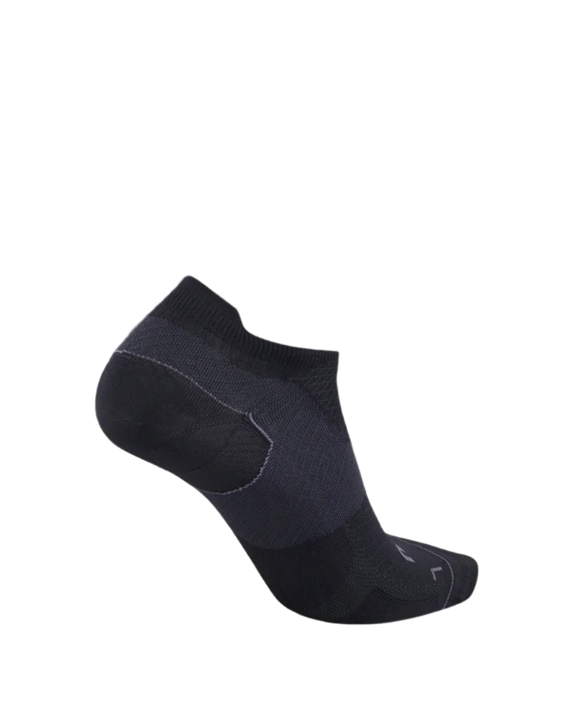 2XU UA7027E Vectr Ultralight No Show Running Socks (Black/Titanium) | Cycling Gears Hub