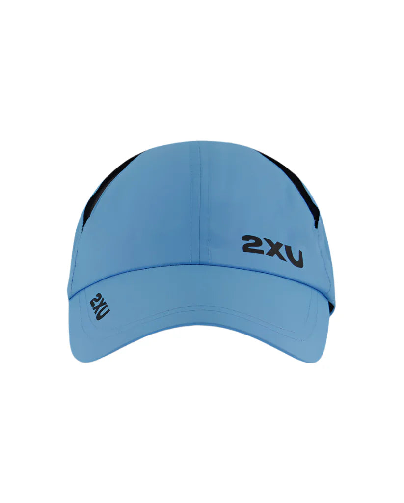 2XU UQ5685F Run Cap (Azure Blue/Black) | Cycling Gears Hub