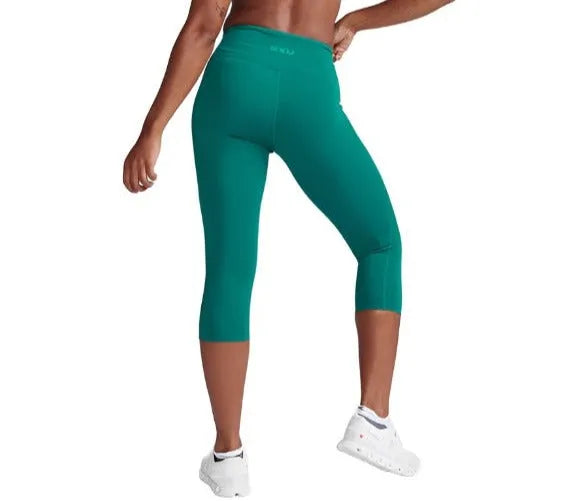 2XU WA7302B Form Hi-Rise 3/4 Women's Compression Tights (Forest Green/Forest Green) | Cycling Gears Hub