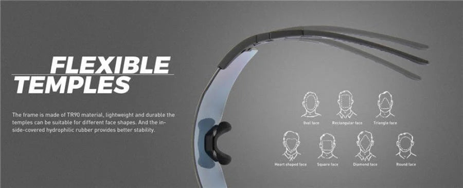 KAPVOE X27 Rimless Sports Cycling Glasses – Purple/White