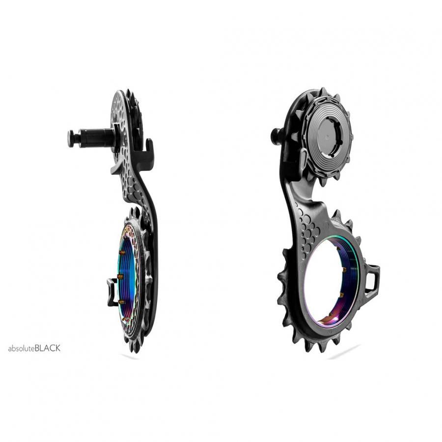 Absolute Black Hollowcage Carbon Pulley Cage (Gold) | Cycling Gears Hub