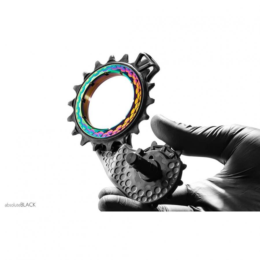 Absolute Black Hollowcage Carbon Pulley Cage (Gold) | Cycling Gears Hub