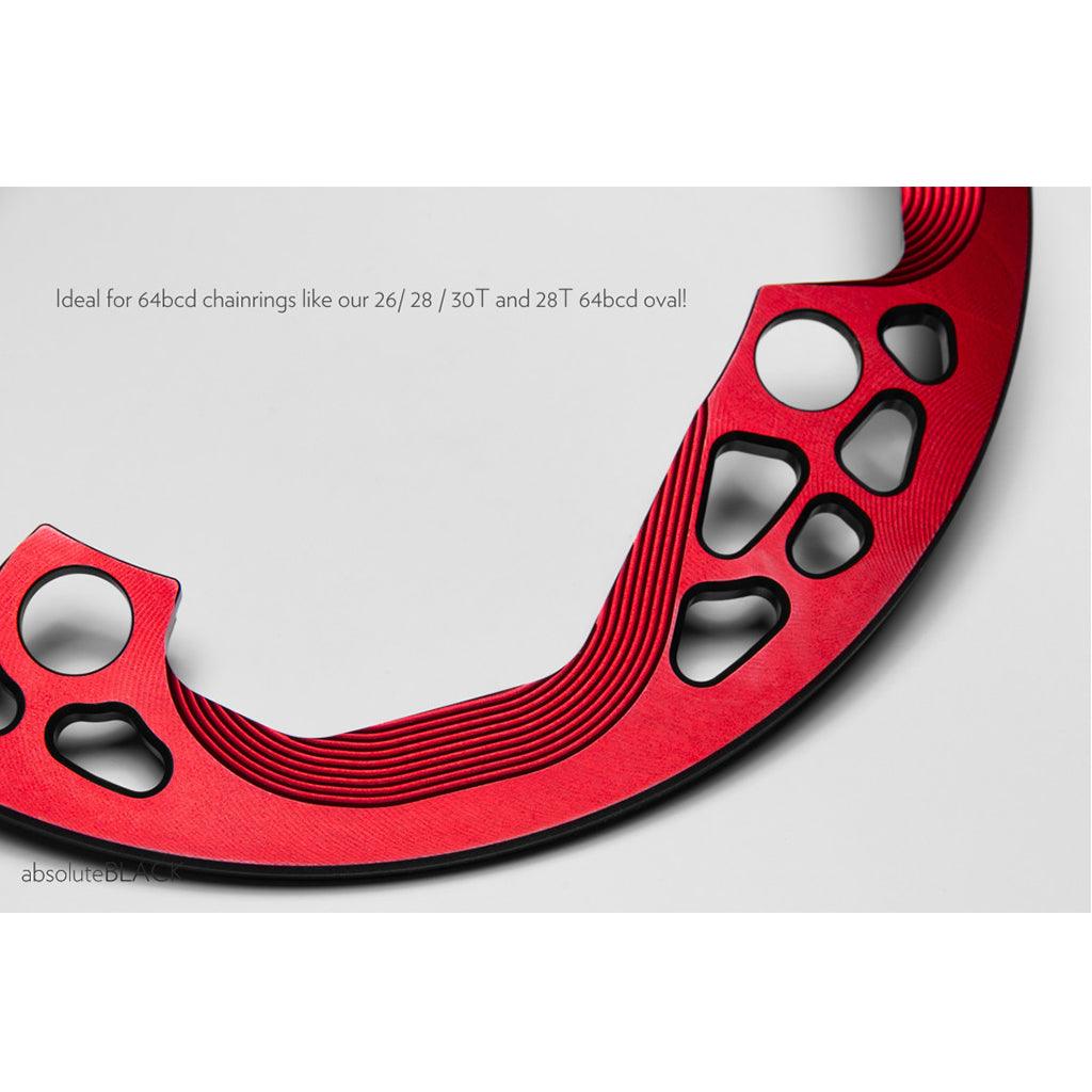 AbsoluteBlack Bash Ring Chainring (Red) | Cycling Gears Hub