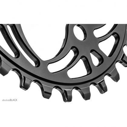 AbsoluteBlack Shimano 1x 104 BCD Oval 9/10/11/12 Speed Chainring (Black) | Cycling Gears Hub