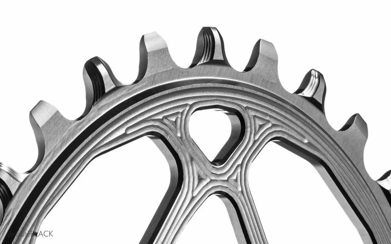 AbsoluteBlack Shimano 1x Oval 12 Speed Chainring (Black) | Cycling Gears Hub