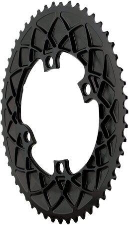 AbsoluteBlack Shimano 2x 110/4 Oval 10/11/12 Speed Chainring (Black) | Cycling Gears Hub