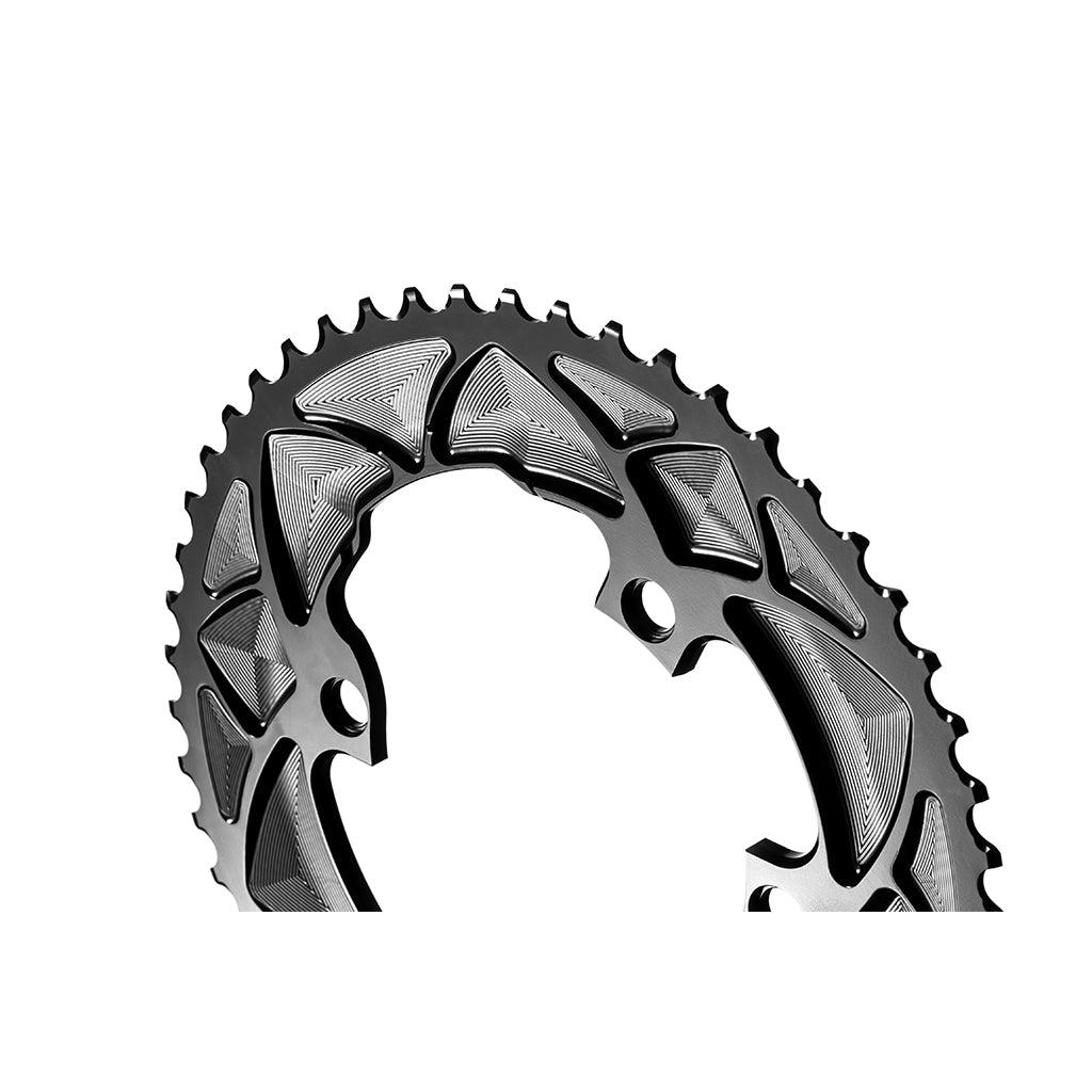 AbsoluteBlack Shimano 2x 110/4 Round 10/11/12 Speed Chainring (Black) | Cycling Gears Hub - Cycling Gears Hub