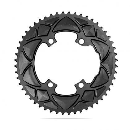 AbsoluteBlack Shimano 2x 110/4 Round 10/11/12 Speed Chainring (Black) | Cycling Gears Hub - Cycling Gears Hub