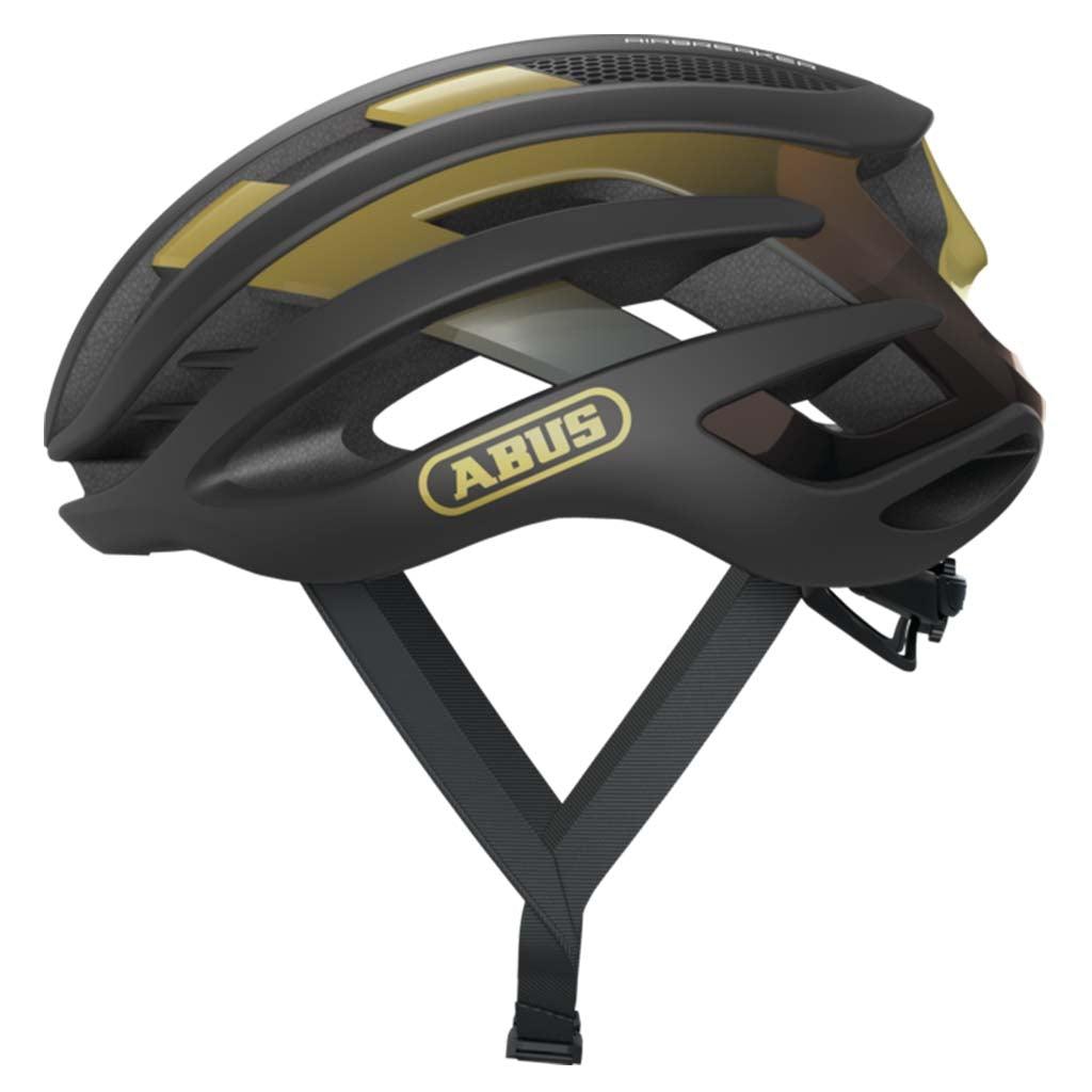 Abus Air Breaker Road Cycling Helmet (Black Gold) | Cycling Gears Hub