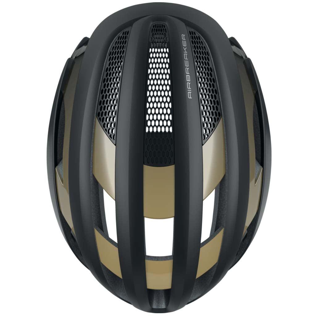 Abus Air Breaker Road Cycling Helmet (Black Gold) | Cycling Gears Hub